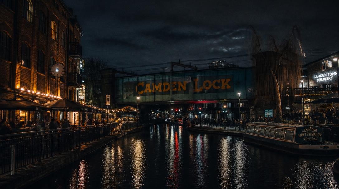 Camden Lock at night